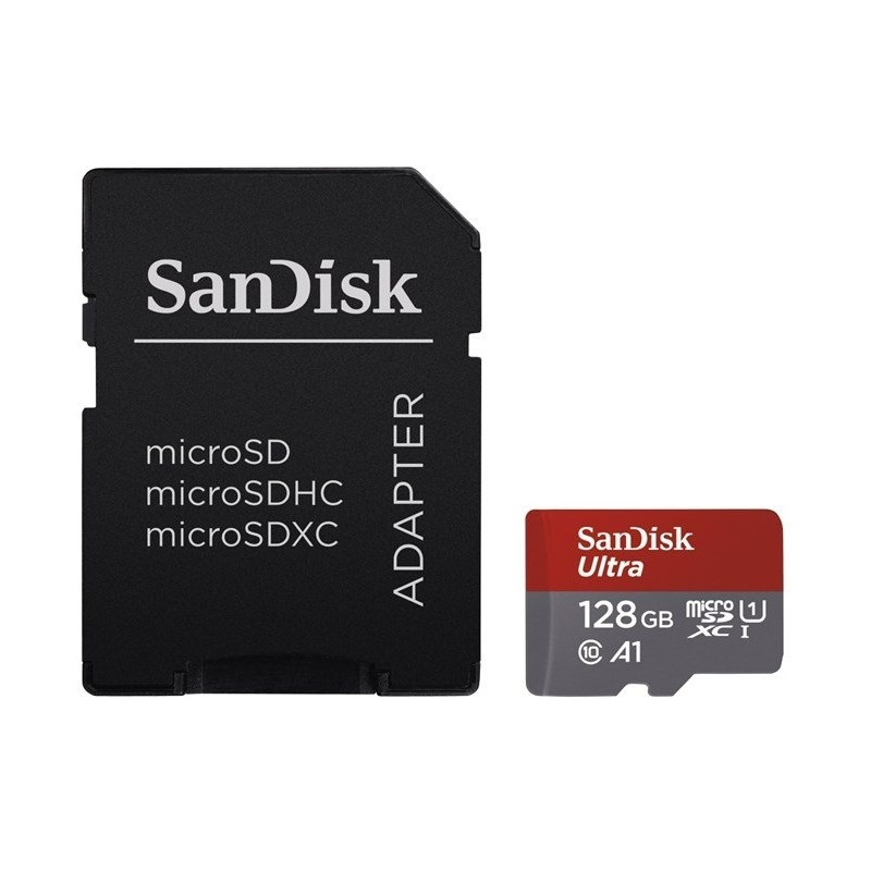 E-shop SANDISK microSDXC 128GB ULTRA 100MB/s Class 10 UHS-I + SD adapter