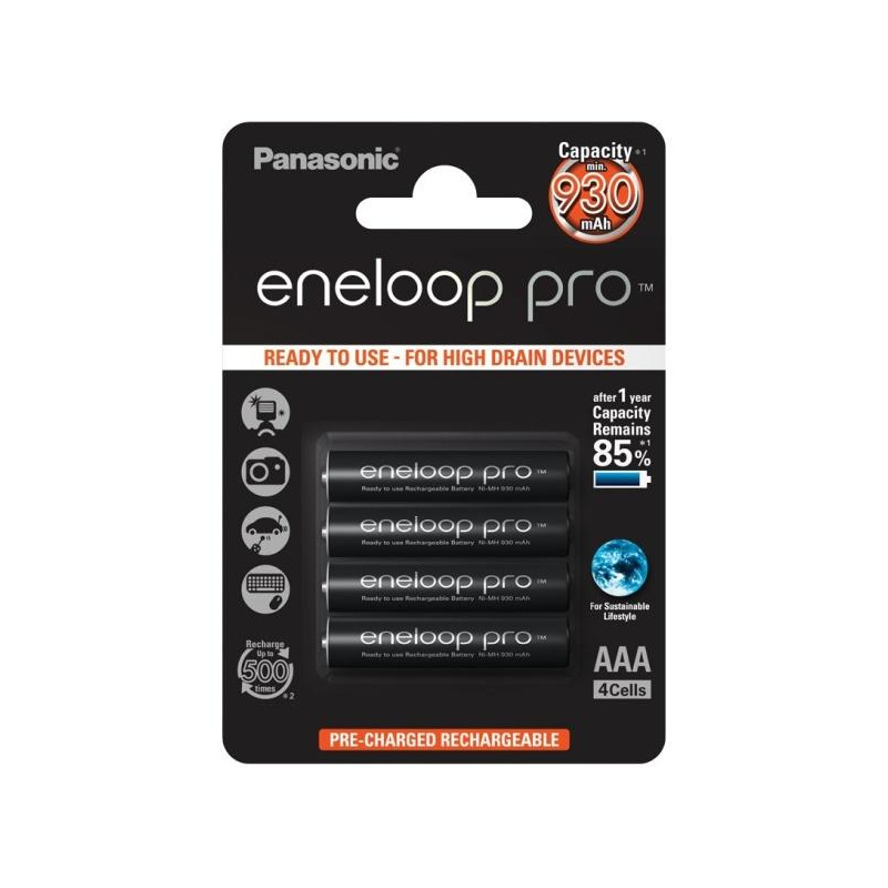 PANASONIC Eneloop Pro AAA NiMH 930 mAh/4ks