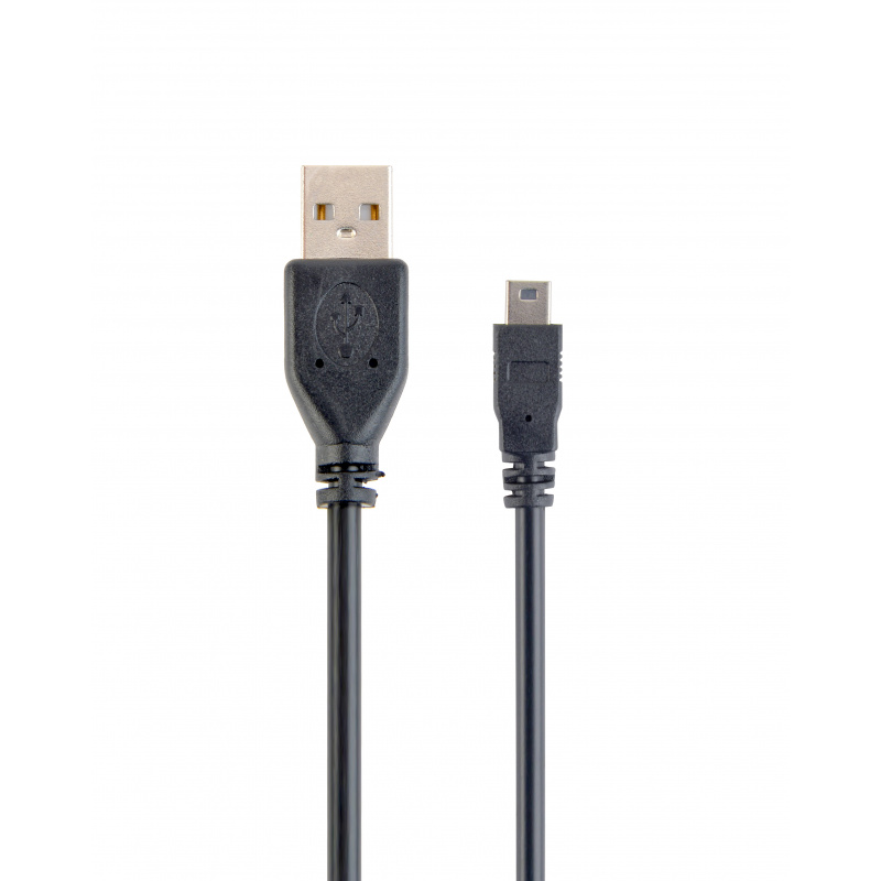 GEMBIRD Kabel USB 2.0 A-Mini B (5pin), zlacené kontakty, 1,8m, černý (pro Mio kamery)