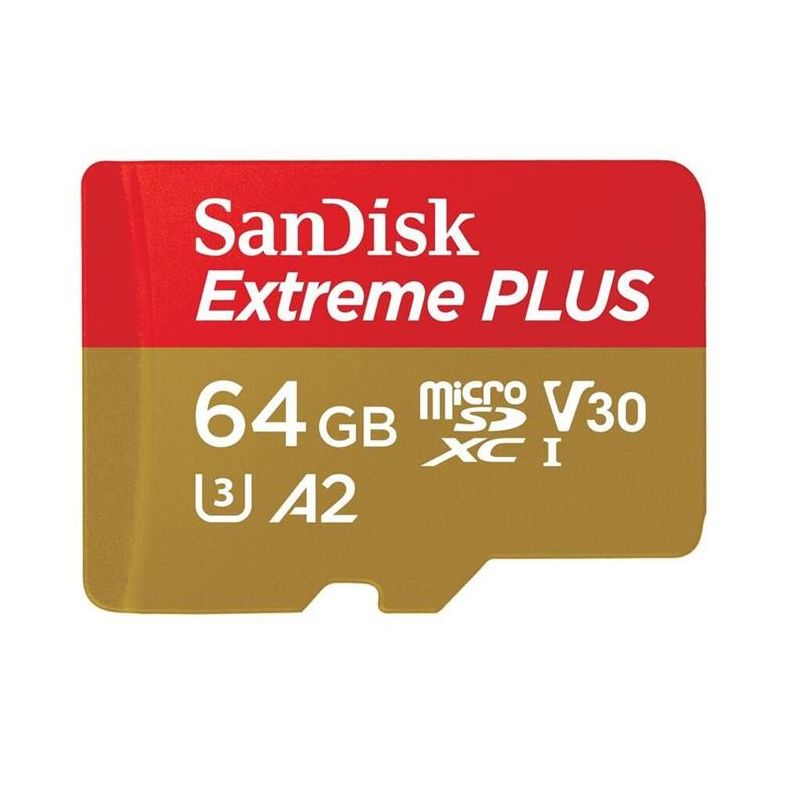 SanDisk micro SDXC karta 64GB Extreme PLUS + adaptér SDSQXBU-064G-GN6MA