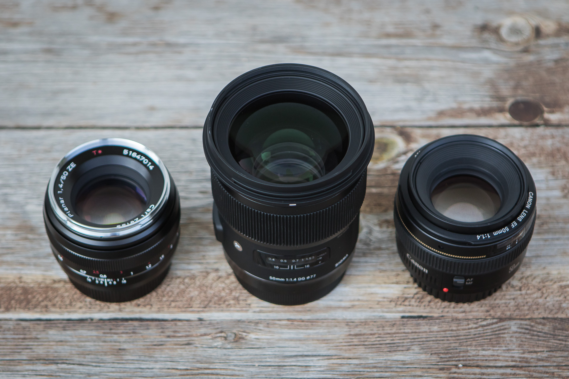 Canon vs Sigma vs Zeiss 50 mm f/1,4 v souboji